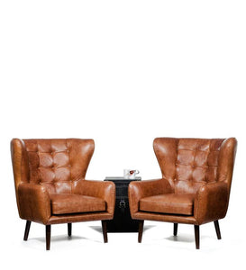 Detec™ Wing Chair - Vintage Brown Color