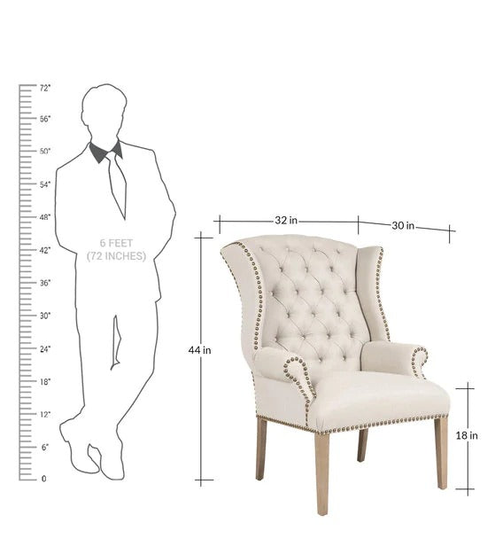 Detec™ Wing Chair - Off-White Color