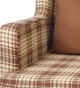 Detec™ Wing Chair - Brown And Cream Color