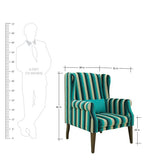 Load image into Gallery viewer, Detec™  Wing Chair - Blue Stripes Color
