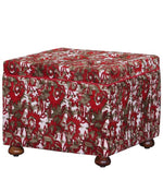 Load image into Gallery viewer, Detec™ Pouffe - Red Abstract Print
