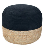 गैलरी व्यूवर में इमेज लोड करें, Detec™ Knitted  Round Pouffe - Natural &amp; Black Color
