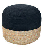 Load image into Gallery viewer, Detec™ Knitted  Round Pouffe - Natural &amp; Black Color
