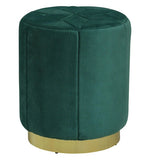 Load image into Gallery viewer, Detec™ Pouffe - Teal &amp; Glossy Gold Finish
