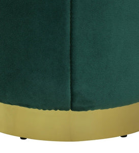 Detec™ Pouffe - Teal & Glossy Gold Finish