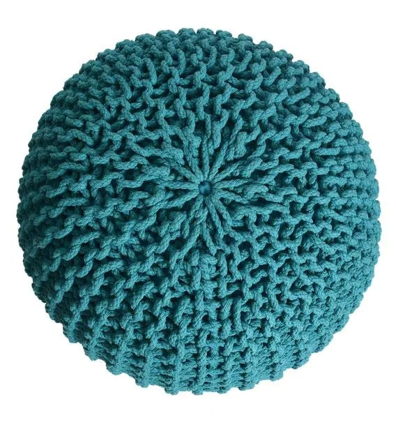 Detec™ Knitted cotton rope Pouffe 