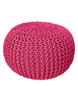 Detec™ Knitted cotton rope Pouffe 