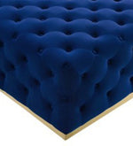 Load image into Gallery viewer, Detec™ Tufted Button Square Pouffe - Royal Navy Blue Color
