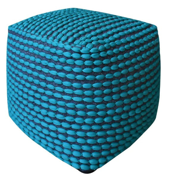 Detec™ Hand Made Pouffe - Turquoise Color