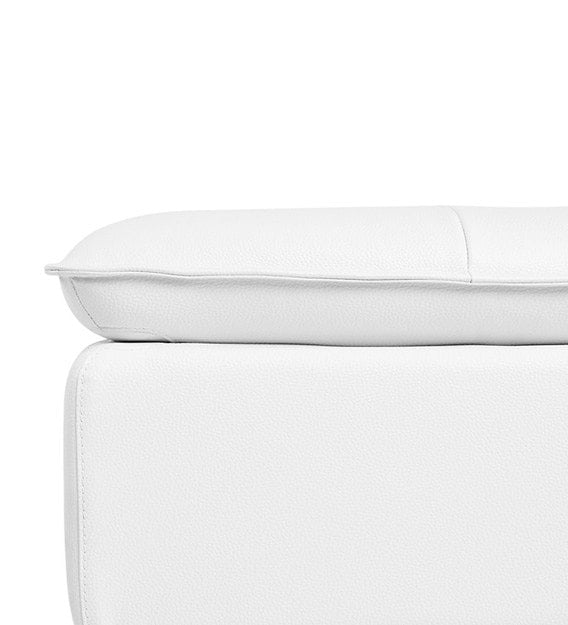 Detec™ Upholstered Pouffe - White Color