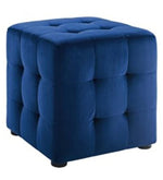 Load image into Gallery viewer, Detec™ tuft Square Pouf - Royal Navy Blue Color
