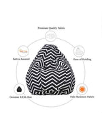 Load image into Gallery viewer, Detec™ Zig Zag Print Classic XXXL Bean Bag with Beans
