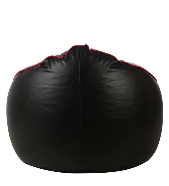 Black Color with Pink Piping - Detec™ Bean Bag & Round Pouffe