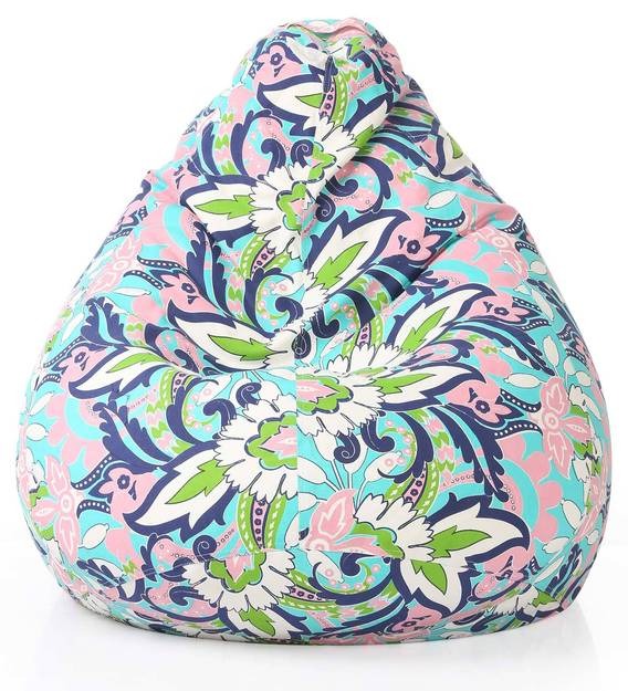 Detec™ Floral XXXL Bean Bag with Beans - Multi-Color