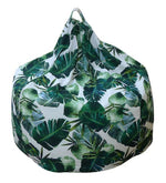 Load image into Gallery viewer, Detec™ XXXL Organic Cotton Bean Bag Cover - Tropical Leaf Print
