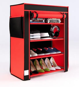 Detec™ Shoe Rack with 4 Shelves and Cover