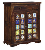 Load image into Gallery viewer, Detec™ Solid Wood Shoe Cabinet in Provincial Teak finish
