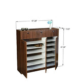 Load image into Gallery viewer, Detec™ Shoe Rack in Brown Finish
