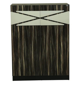 Detec™ Shoe Cabinet in Brown & Ivory Color