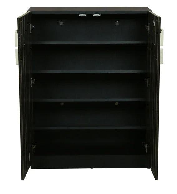 Detec™ Shoe Cabinet in Brown & Ivory Color