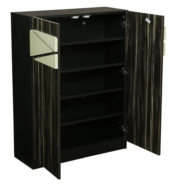 Detec™ Shoe Cabinet in Brown & Ivory Color