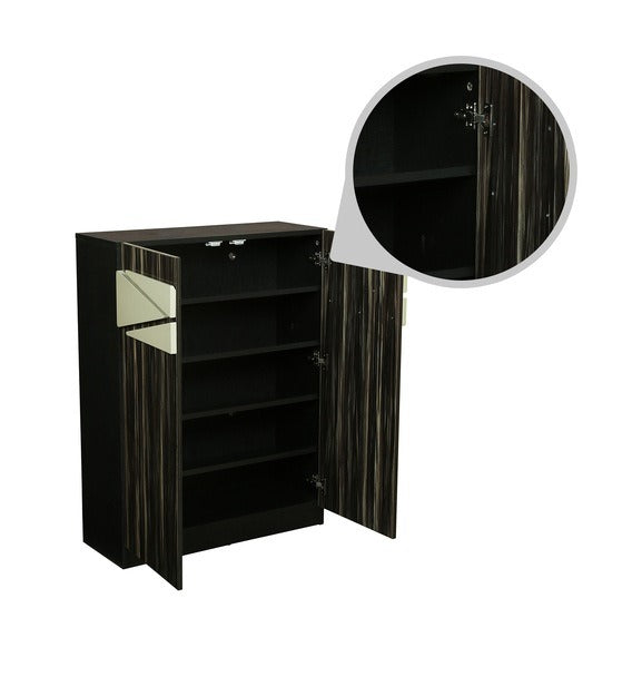Detec™ Shoe Cabinet in Brown & Ivory Color