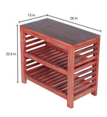 Load image into Gallery viewer, Detec™  Shoe Rack in Vintage Red Finish
