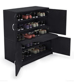 Load image into Gallery viewer, Detec™ 4 Door Shoe Rack with Seat in Wenge Finish
