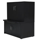 Load image into Gallery viewer, Detec™ 4 Door Shoe Rack with Seat in Wenge Finish
