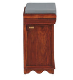 Load image into Gallery viewer, Detec™ Solid Wood Shoe Cabinet with Cushioned Seat - Honey Oak Finish
