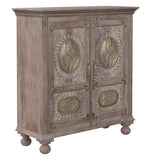 Load image into Gallery viewer, Detec™ Solid Wood Cabinet - White Distress Finish
