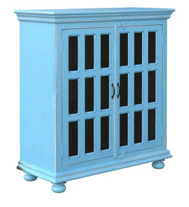 Detec™  Solid Wood Cabinet - Blue Distress Finish
