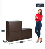 Load image into Gallery viewer, Detec™ Shoe Rack - Columbia Walnut Finish 
