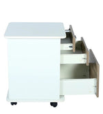 Load image into Gallery viewer, Detec™ 3 Drawer Mobile Pedestal - White &amp; Amercian Oak Finish
