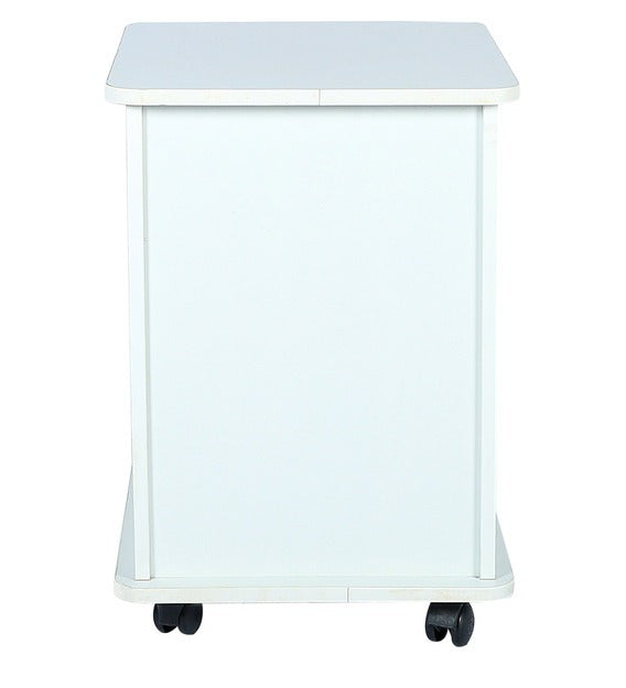 Detec™ 3 Drawer Mobile Pedestal - White & Amercian Oak Finish