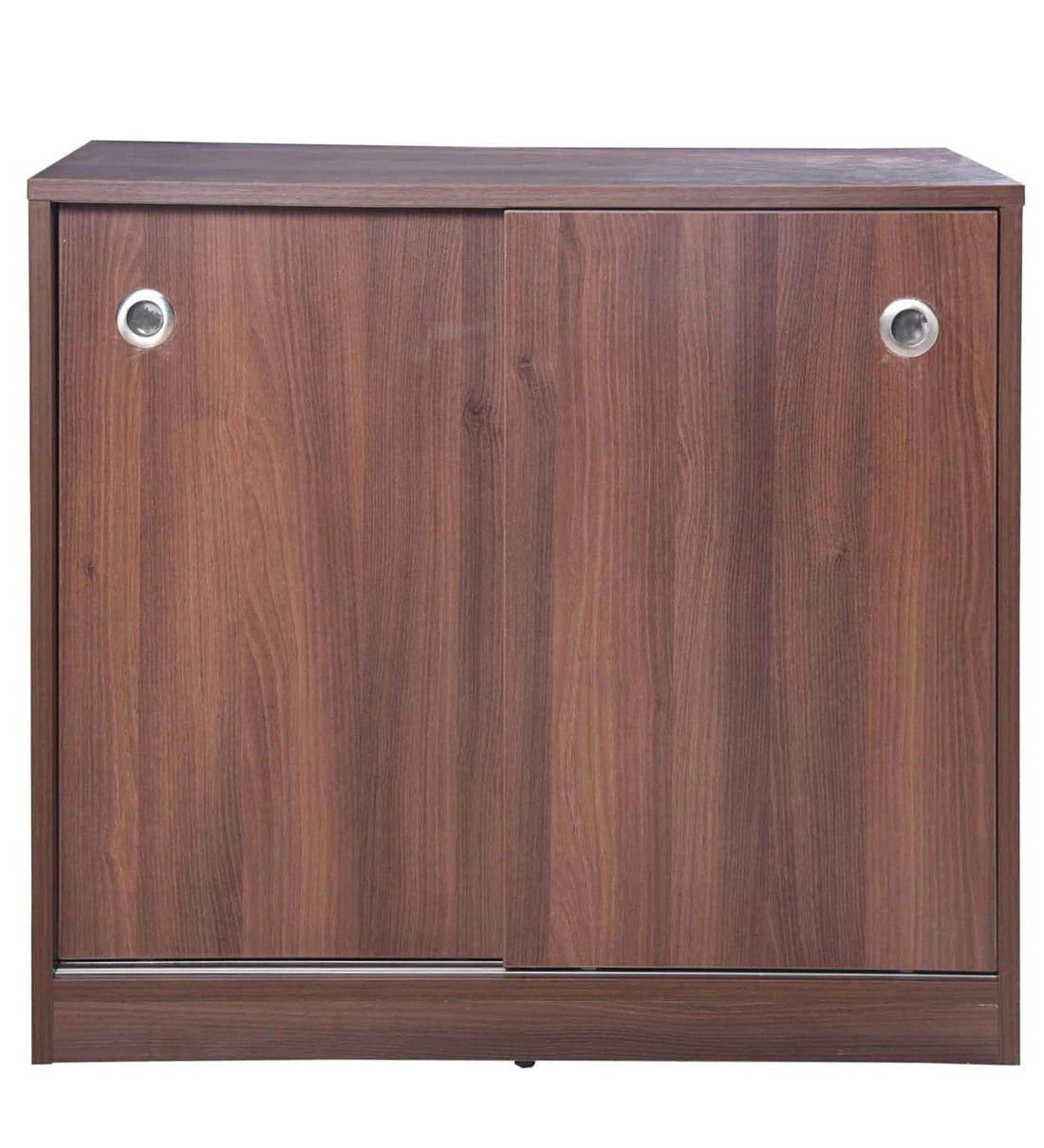 Detec™ File Cabinet with Sliding Doors - Walnut Finish