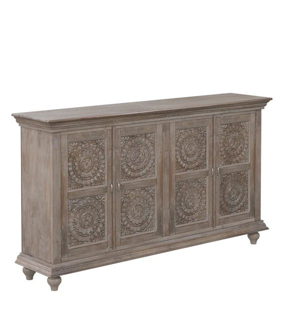 Detec™ Solid Wood Sideboard - White Distress Finish