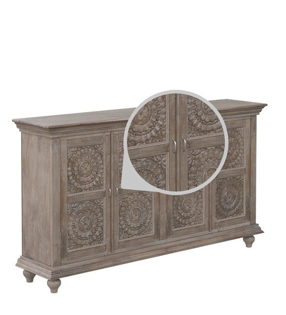 Detec™ Solid Wood Sideboard - White Distress Finish