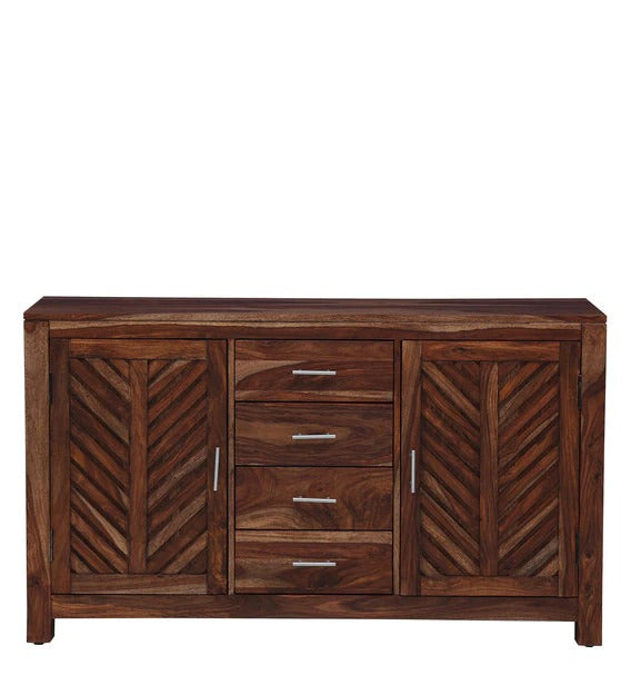 Detec™ Solid Wood Sideboard - Rustic Teak Finish