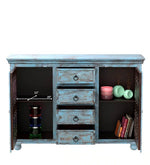 Load image into Gallery viewer, Detec™ Solid Wood Sideboard - Blue Distress Finish
