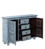 Load image into Gallery viewer, Detec™ Solid Wood Sideboard - Blue Distress Finish
