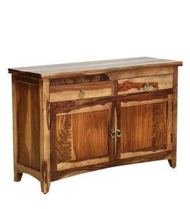 Detec™ Solid Wood Sideboard - Rustic Teak Finish