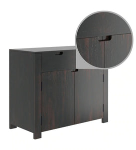 Detec™ Solid Wood Cabinet - Warm Chestnut Finish