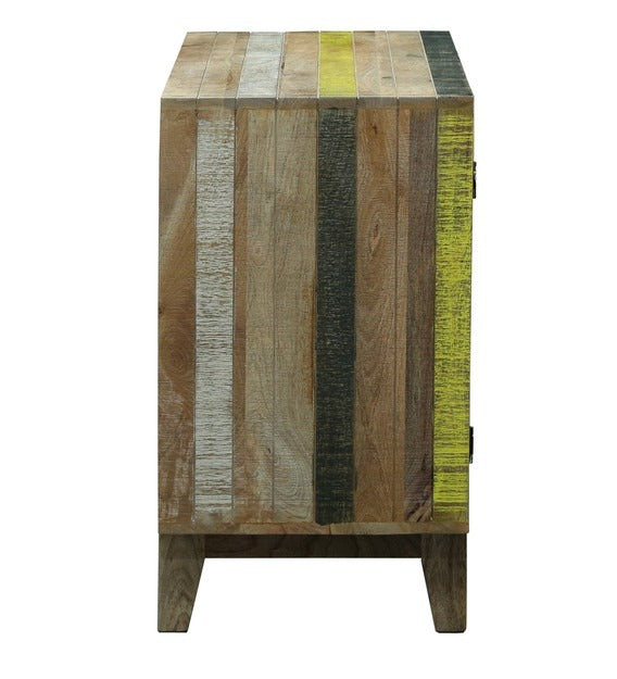 Detec™ Solid Wood Sideboard Yellow & Black Color