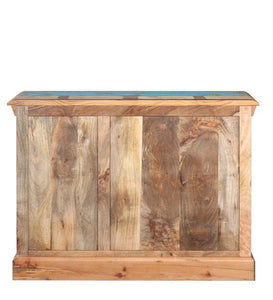 Detec™ Stylish Solid Wood Sideboard - Wooden Finish