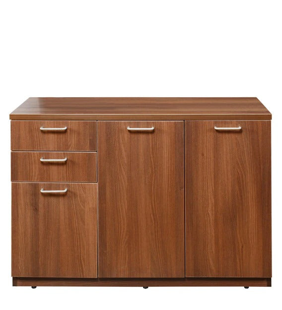 Detec™ Cabinet & Sideboard with 3 Drawers - Walnut Finish