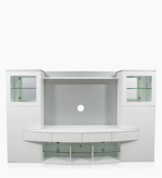 Detec™  Latest Designer TV Wall Unit - White Finish