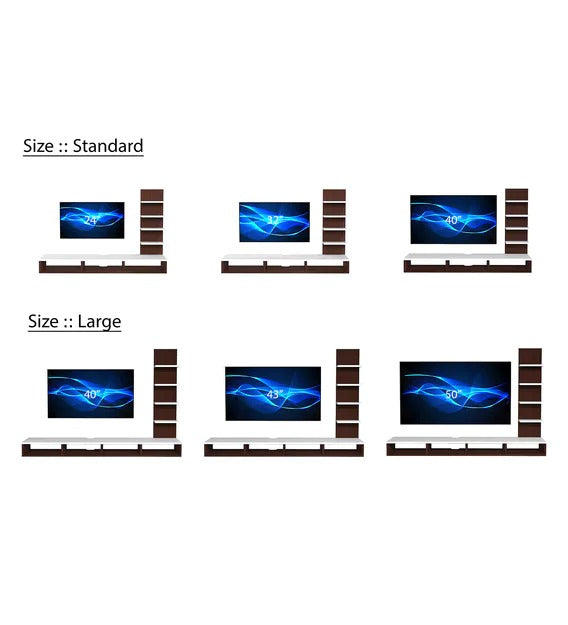 Detec™ Large TV Unit - Wenge And White Color