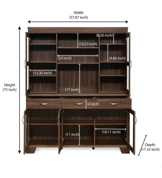 Detec™  Hutch Cabinet - Cappucino Color