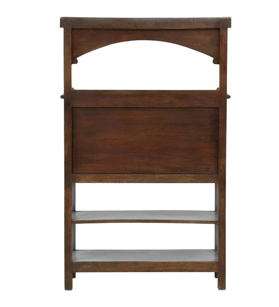 Detec™ Solid Wood Hutch Cabinet - Distress Finish